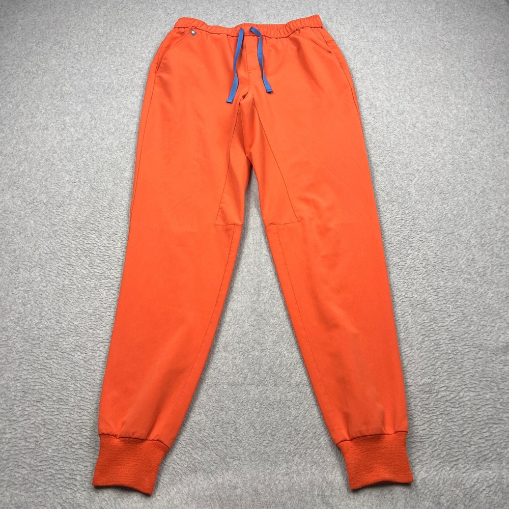 FIGS Scrub Set Mens Medium Orange Tansen Jogger Pants + Leon V-Neck Top 2pc Lot - Picture 2 of 16